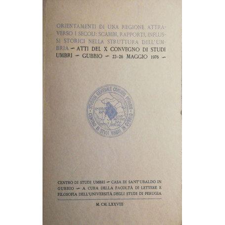 Atti del X Convegno di studi umbri