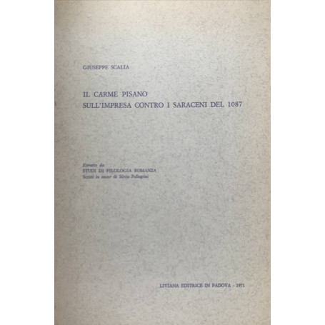Il carme pisano sull'impresa contro i Saraceni del 1087