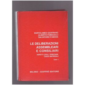 Le deliberazioni assembleari e consiliari. Aspetti civili tributari casi e materiali Tomo I