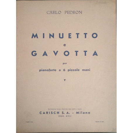 Minuetto e gavotta per pianoforte a 6 piccole mani