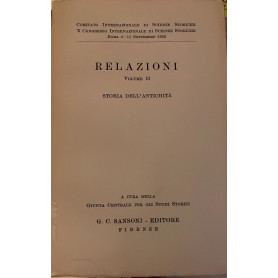 Relazioni. Volume II Storia dell'antichita'