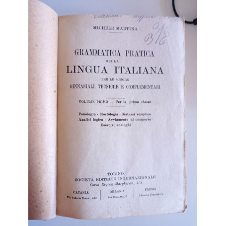 Grammatica pratica della lingua italiana