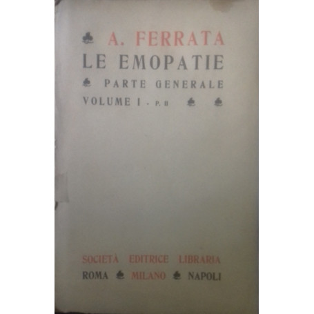 Le emopatie. Parte generale  volume 1 - p. II