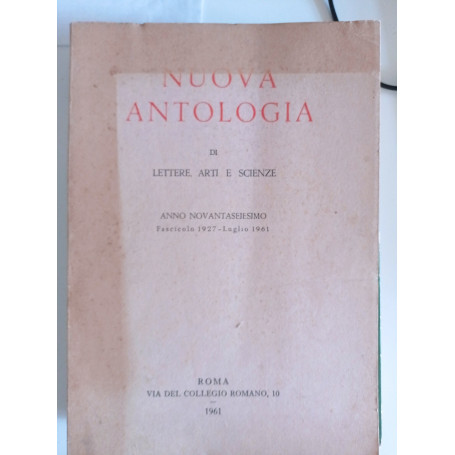 Nuova antologia di lettere arti e scienze