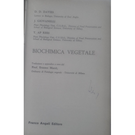 Biochimica vegetale