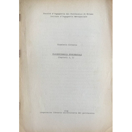 Fluidodinamica sperimentale (capitoli 1 2)
