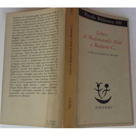 Lettere di Mademoiselle Aissé a Madame C..