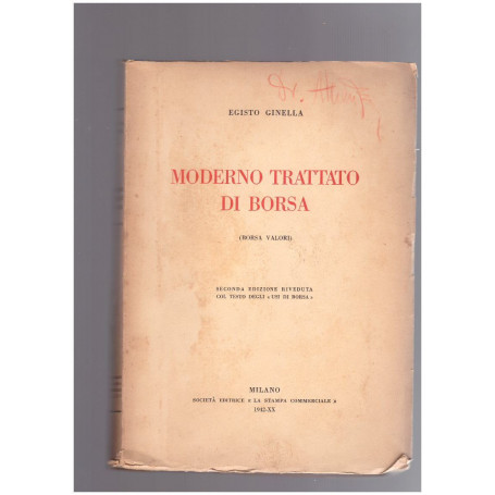 Moderno Trattato di Borsa (Borsa Valori)