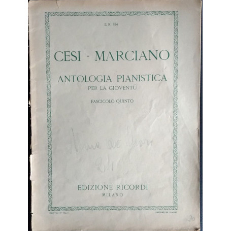 Antologia pianistica per la gioventù. Fascicolo quinto