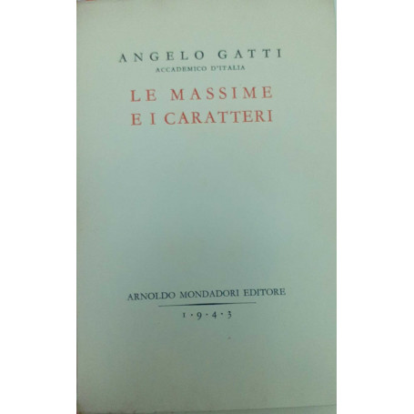 Le massime e i caratteri
