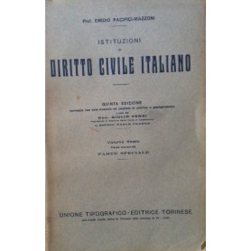 Istituzioni di Diritto civile italiano. Volume sesto