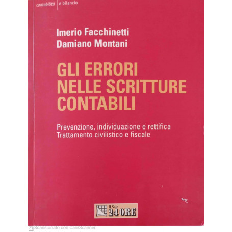 Gli errori nelle scritture contabili