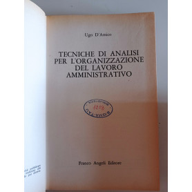 Tecniche di analisi per l'organizzazione del lavoro amministrativo