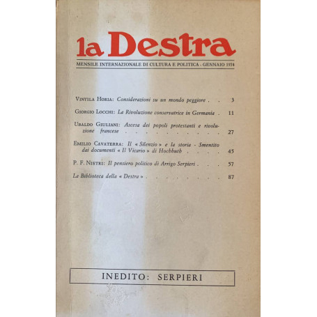 La Destra. inedito: Serpieri