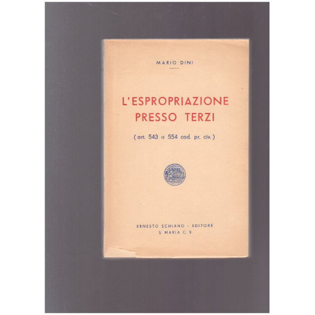 L'espropriazione presso terzi