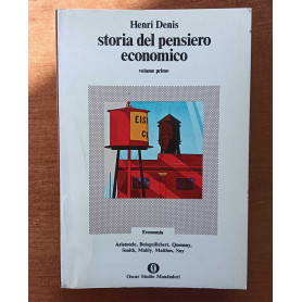 STORIA DEL PENSIERO ECONOMICO