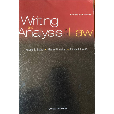 Writing and Analysis in the Law