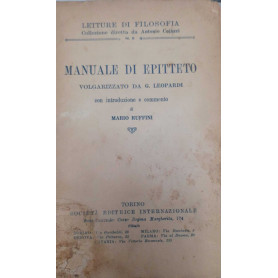 Manuale di epitteto. Volgarizzato da G. LeopardiLibrisaggi
