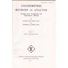 Colorimetric methods of analysis. I. Theory. Instruments. PHLibrisaggi