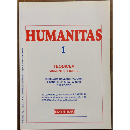 Humanitas. Teodicea. Momenti e figure (2009) (Vol. 1)