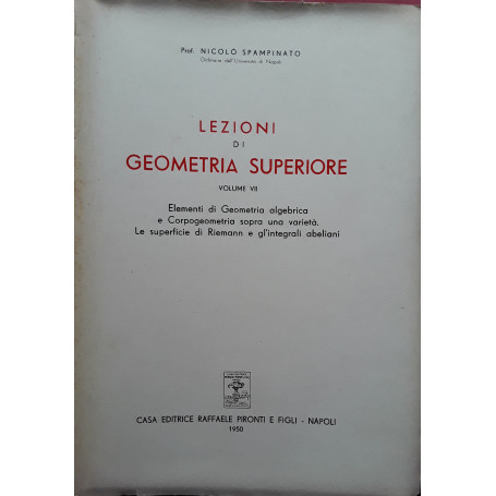 Lezioni di geometria superiore. Volume VII