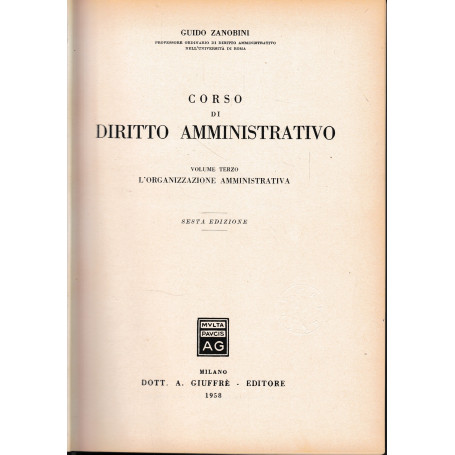 Corso di diritto amministrativo vol. 3°