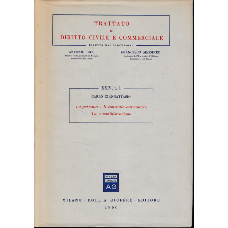 Trattato di diritto civile e commerciale vol. XXIV tomo 1