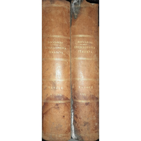 Nuova Enciclopedia italiana ovvero Dizionario Generale di Scienze Lettere Industrie ecc. (volume XXV tavole parte I e II)