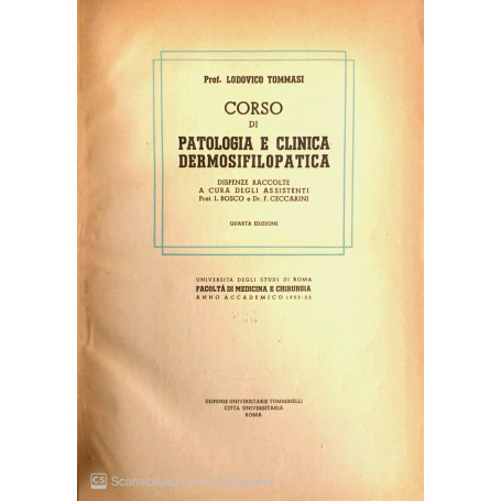Corso di patologia e clinica dermosifilopatica