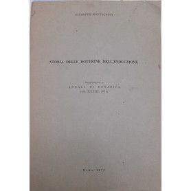 Storia delle dottrine dell'evoluzione. Supplemento a annali di botanica Vol. 33