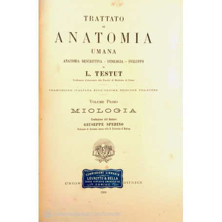 Trattato di anatomia umana Miologia Vol. 1