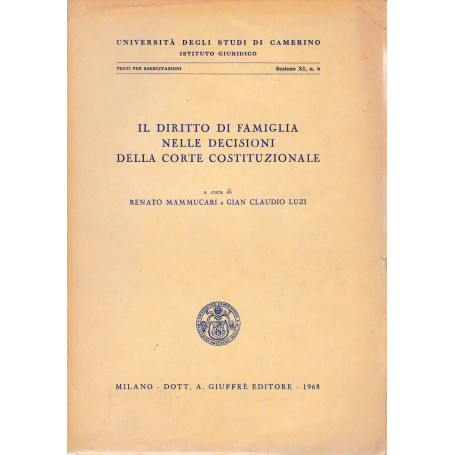 Il diritto di famiglia nelle decisioni della Corte Costituzionale