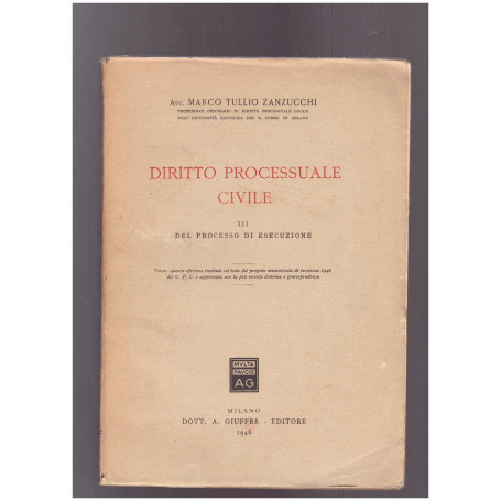 Diritto processuale civile Volume III Del processo di esecuzione