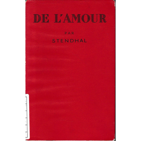 De l'Amour par Stendhal.