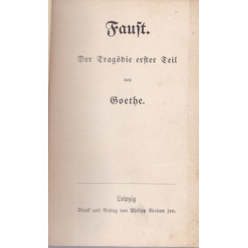 FAUST. Der Tragà¶die erster Teil