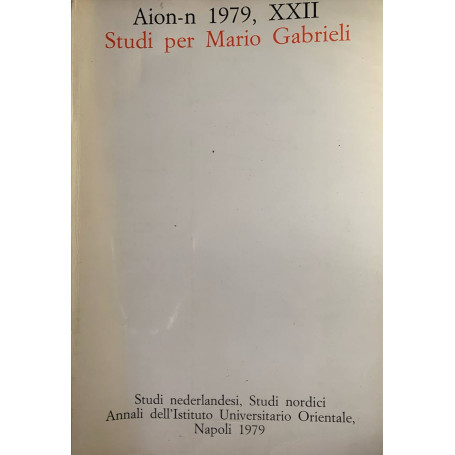 Aion-n 1979 XXII. Studi per Mario Gabrieli