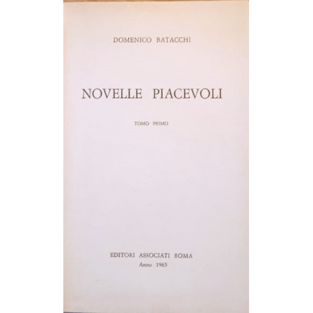 Novelle Piacevoli Tomo Primo