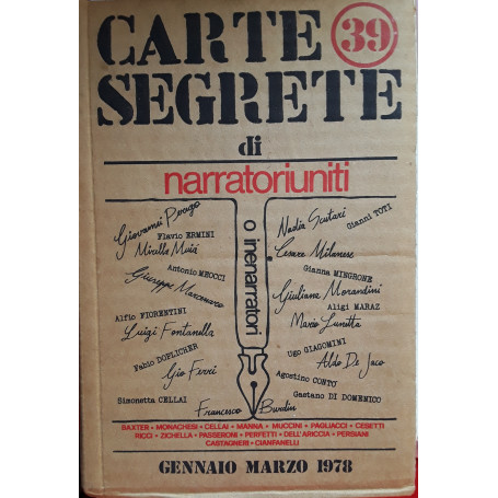 Carte segrete. Gennaio Marzo 1978. n.39