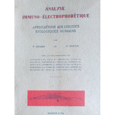 Analyse immuno - electrophoretique