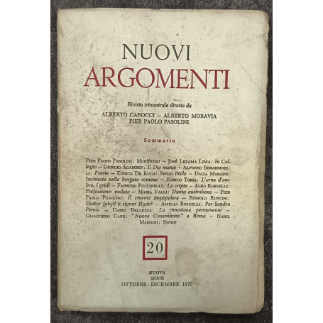 Rivista trimestrale Nuovi Argomenti