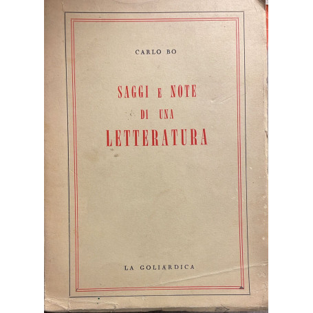 Saggi e note di una letteratura