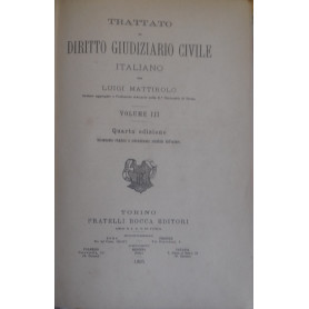 Trattato di Diritto Giudiziario Civile Italiano. Volume III