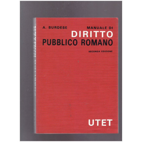 Manuale di diritto pubblico romano (Seconda edizione)