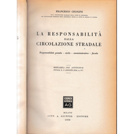 La responsabilità della circolazione stradale