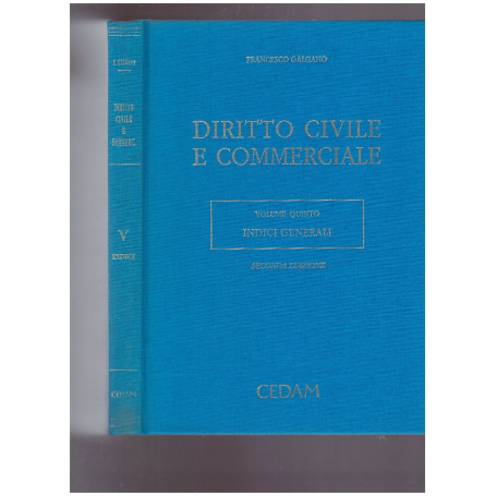 Diritto Civile Commerciale Volume Quinto Indici Generali