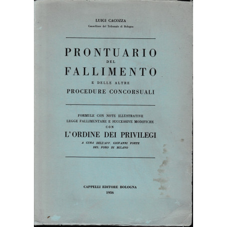 Prontuario del Fallimento e delle altre Procedure Concorsuali.