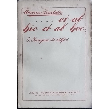 ..Et ab hic et ab hoc. 5 Iscrizioni di edifici