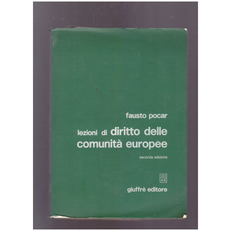 Lezioni di diritto delle comunità europee