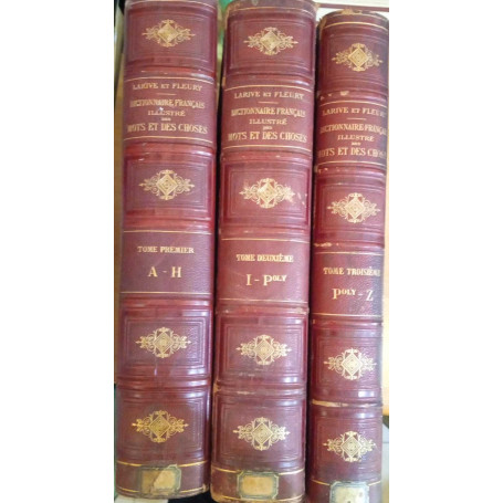 Dictionnaire francais Illustré des Mots et des Choses ou dictionnaire Encyclopédique (tre volumi)