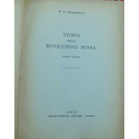 Storia della rivoluzione russa. Volume secondo